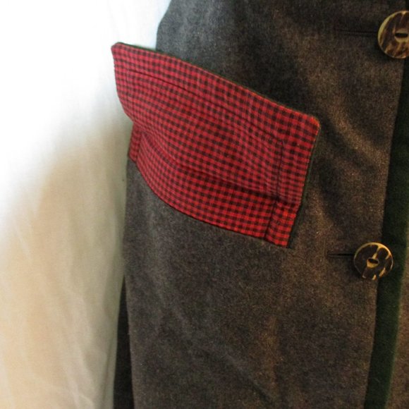 Vintage 1950s PEWENIT TYROL AUSTRIA WOOL SKIRT GRAY OKTOBERFEST - Picture 3 of 7